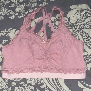 Lane Bryant NWOT Pink Lace Bralette Sz 14/16